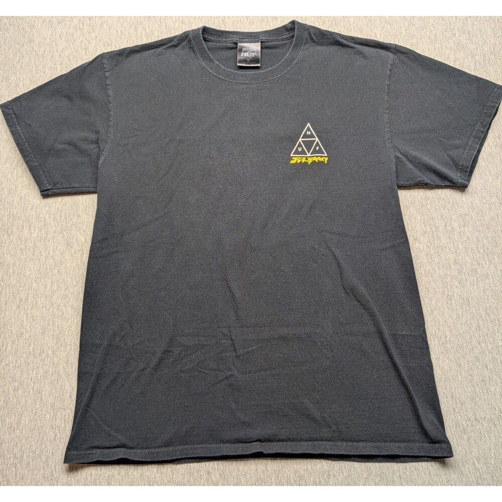 HUF x Godzilla Triple Triangle T-Shirt Size L Black